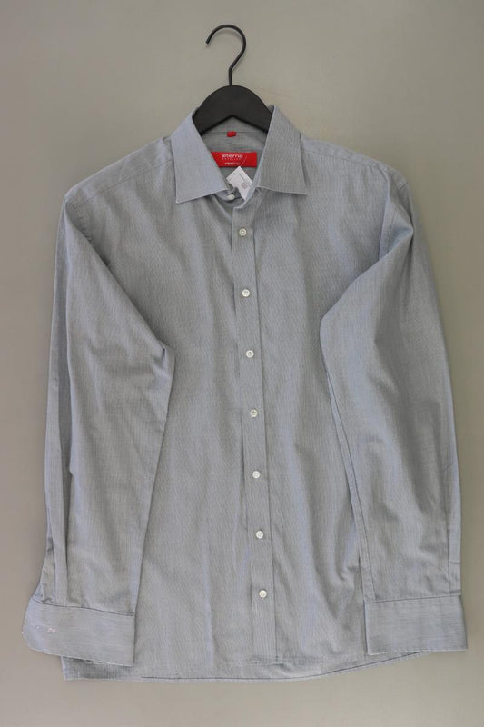 Eterna Langarmhemd für Herren Gr. Hemdgröße 42 grau aus Baumwolle