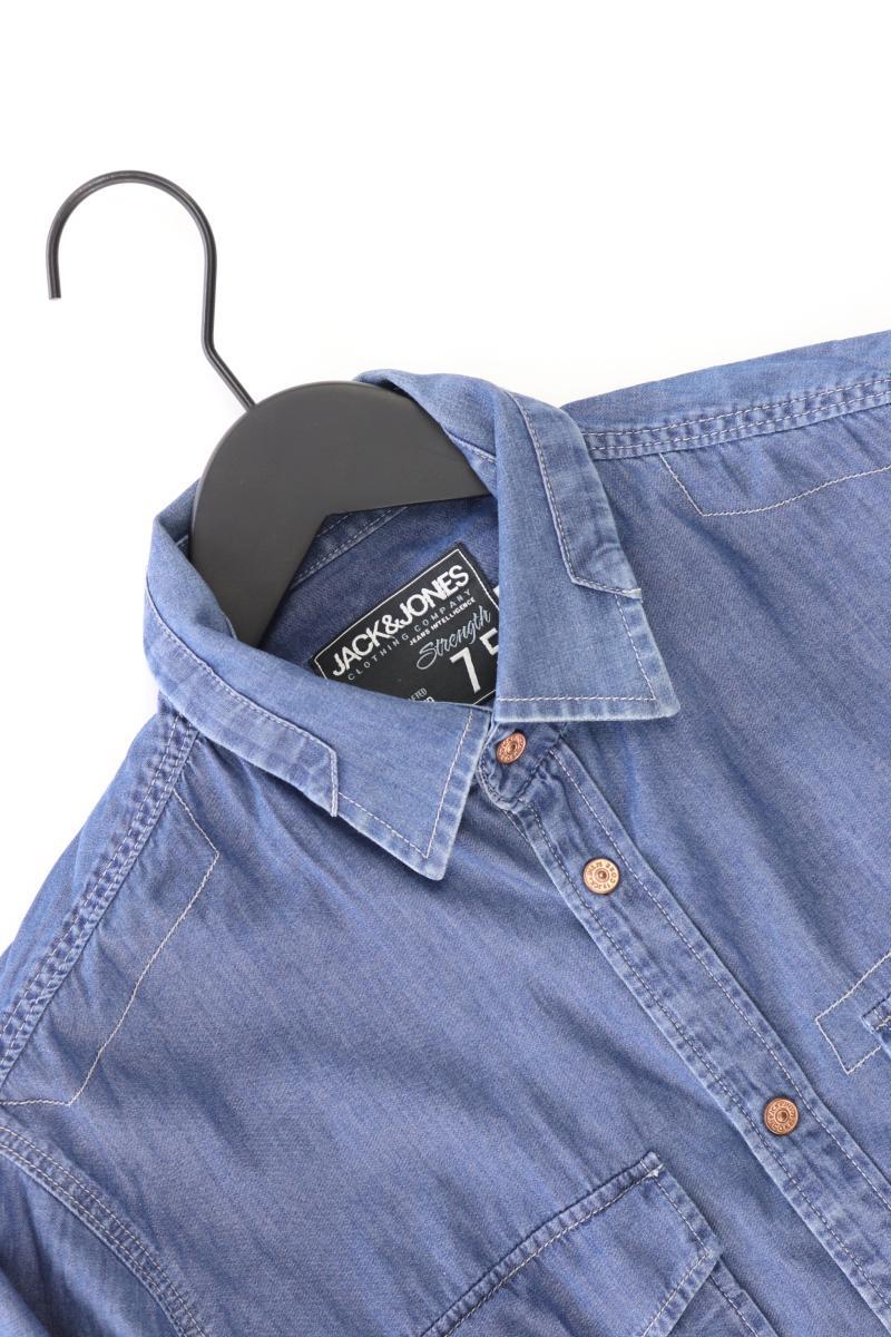 Jack & Jones Jeanshemd für Herren Gr. S Langarm blau aus Baumwolle