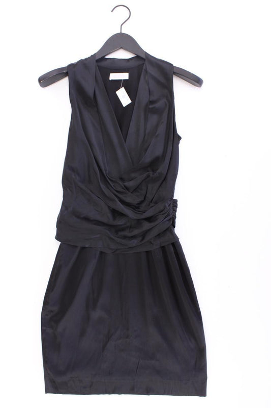 St. Emile Abendkleid Gr. 34 Kurzarm schwarz aus Seide