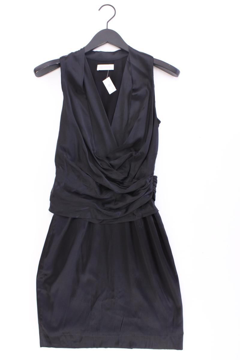 St. Emile Abendkleid Gr. 34 Kurzarm schwarz aus Seide