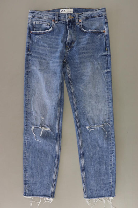Zara Skinny Jeans Gr. 34 blau aus Baumwolle
