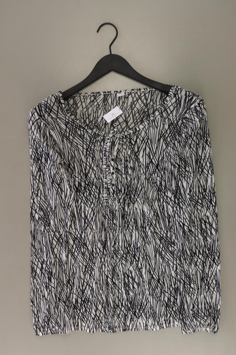 s.Oliver Langarmbluse Gr. 40 geometrisches Muster grau aus Polyester