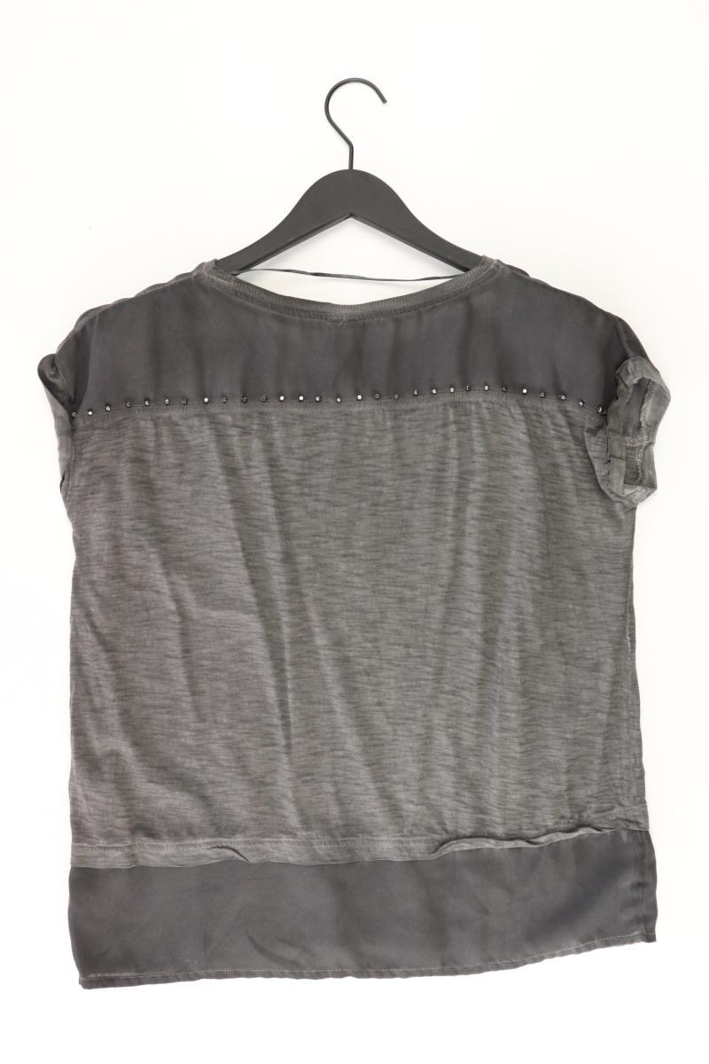 QS by s.Oliver Kurzarmbluse Gr. S grau aus Polyester