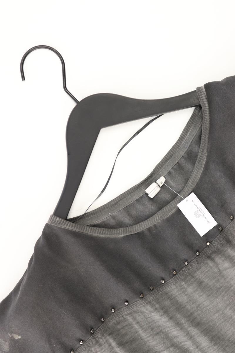 QS by s.Oliver Kurzarmbluse Gr. S grau aus Polyester