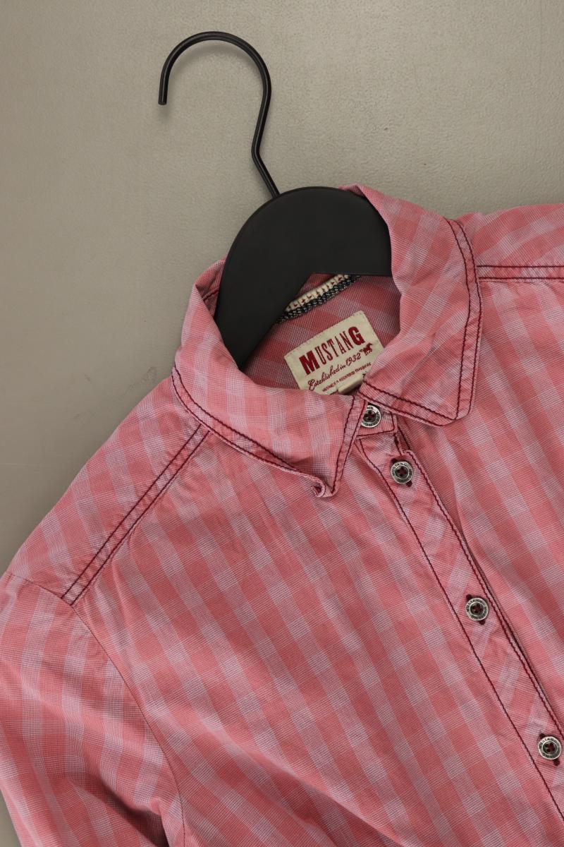 Mustang Karobluse Gr. 36 kariert Langarm rosa aus Baumwolle