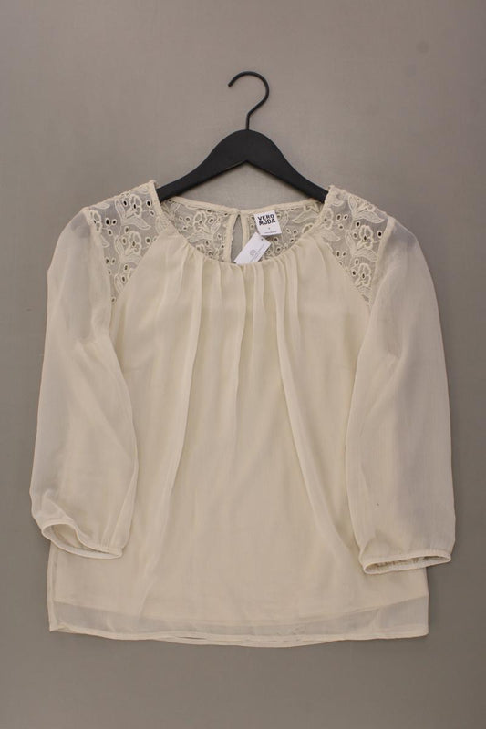 Vero Moda Chiffonbluse Gr. S 3/4 Ärmel creme aus Polyester