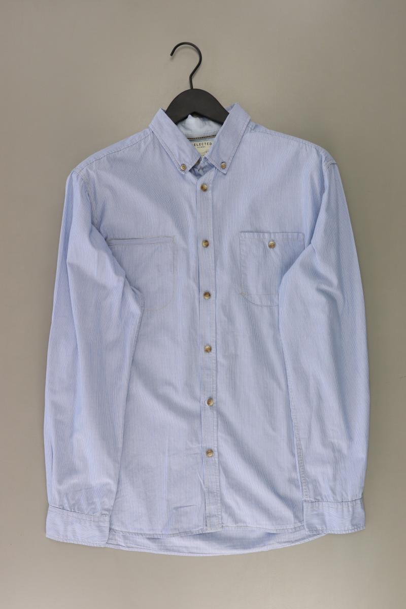 Selected Homme Langarmhemd für Herren Gr. L blau aus Baumwolle