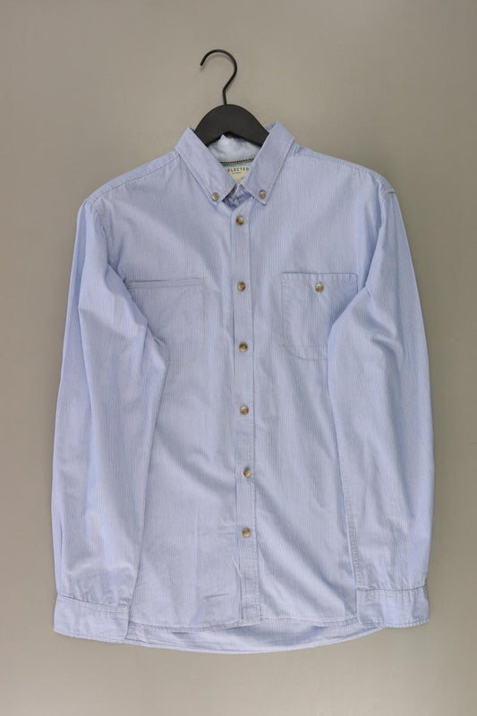 Selected Homme Langarmhemd für Herren Gr. L blau aus Baumwolle