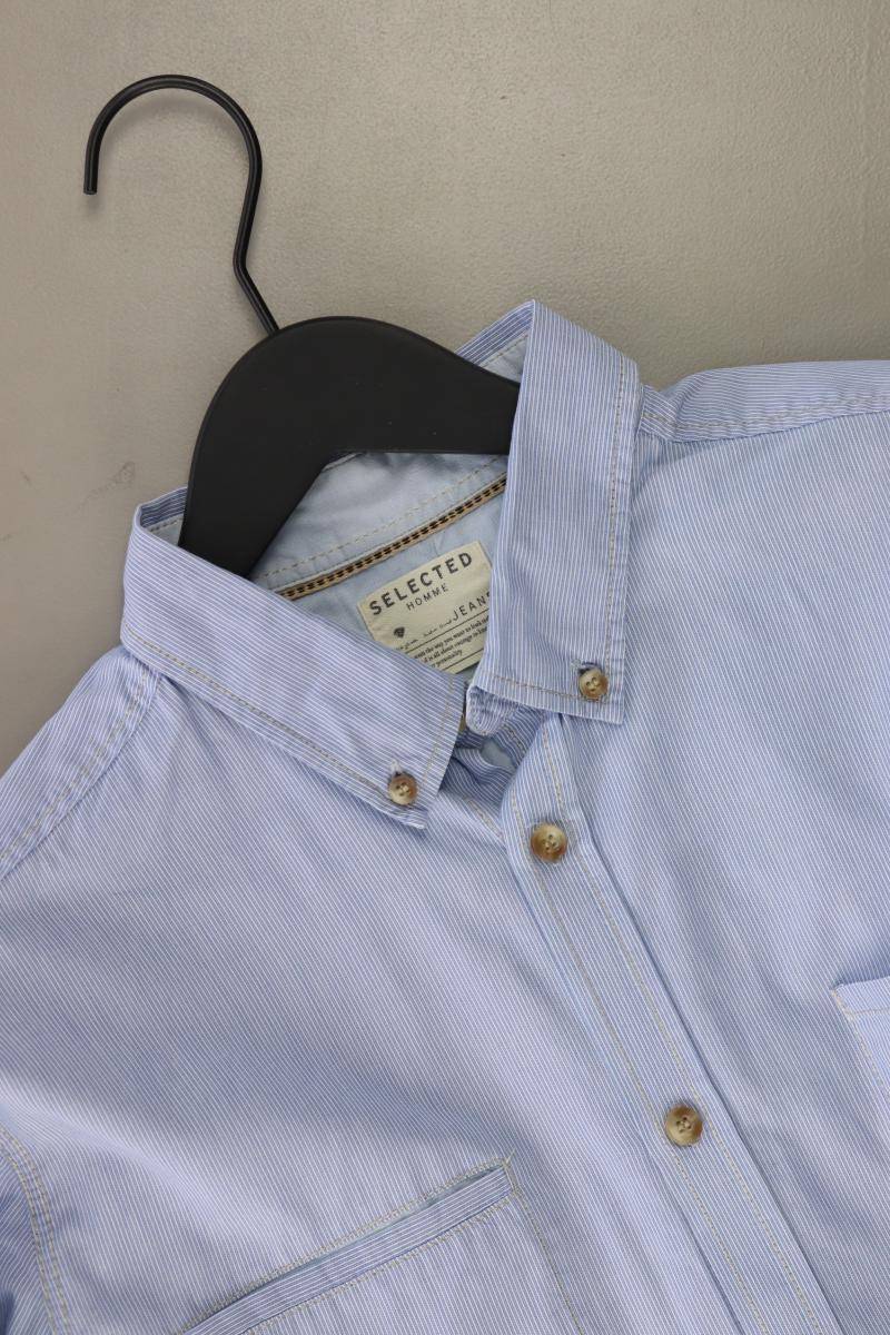 Selected Homme Langarmhemd für Herren Gr. L blau aus Baumwolle