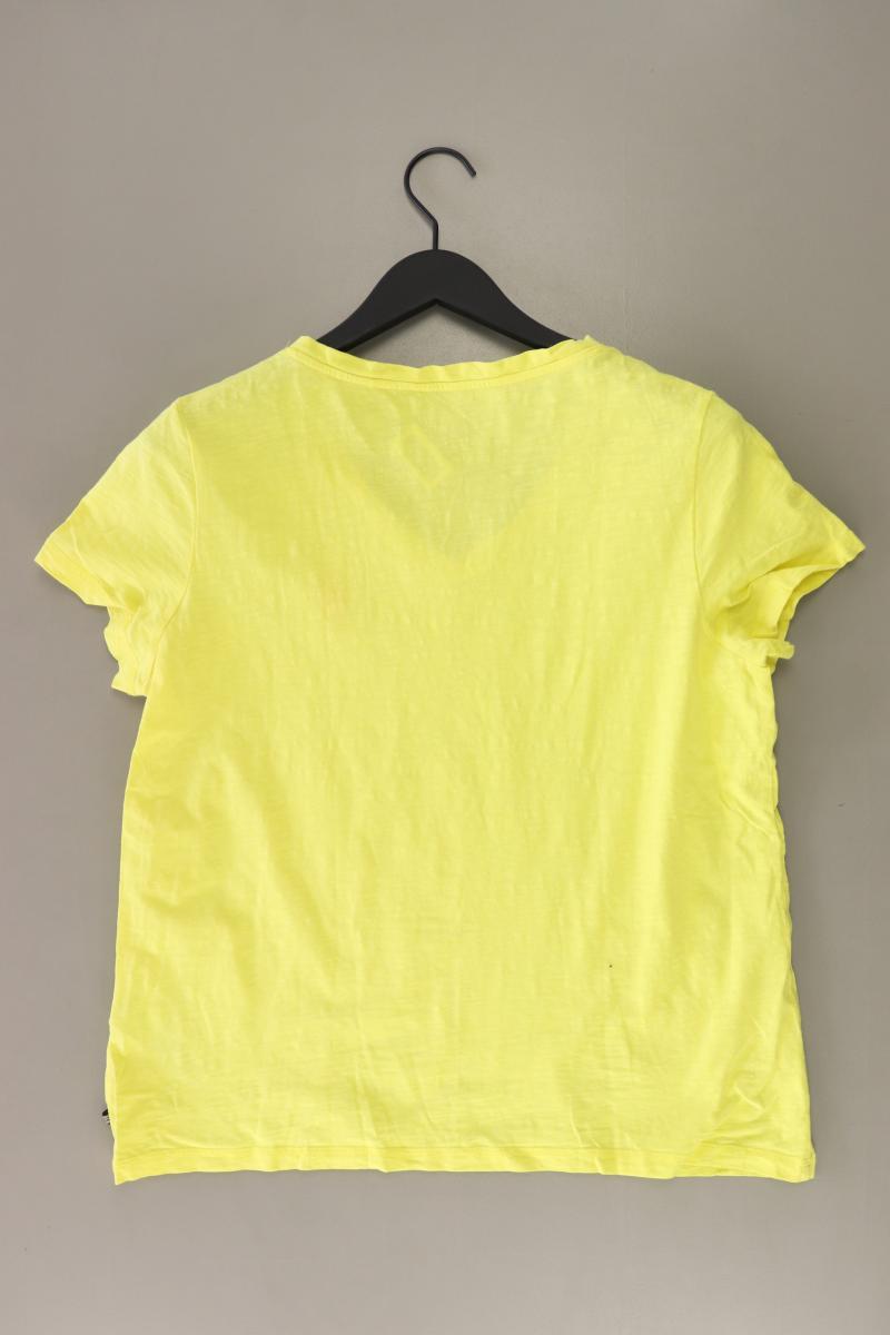 Esprit Shirt mit V-Ausschnitt Gr. XXL Kurzarm gelb aus Baumwolle