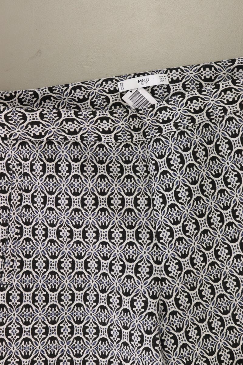 Mango Stoffhose Gr. 40 geometrisches Muster blau