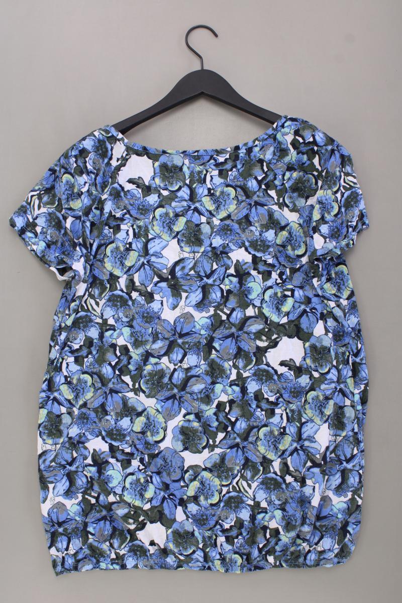 Street One Printshirt Gr. 44 mit Blumenmuster Kurzarm blau aus Polyester