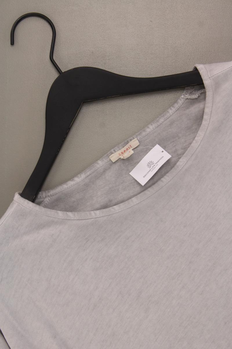 Esprit Longsleeve-Shirt Gr. M Langarm mit Pailletten grau