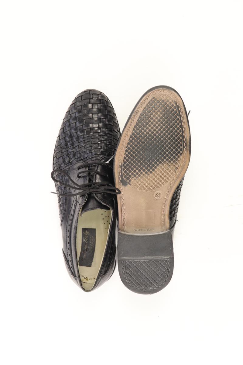 Schuhe für Herren Gr. 41 schwarz aus Leder