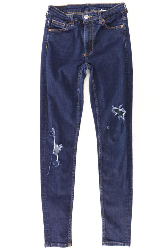 Monki Skinny Jeans Gr. W28 blau aus Baumwolle