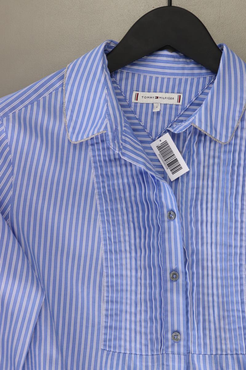 Tommy Hilfiger Rüschenbluse Gr. US 6 (XS) gestreift Langarm blau