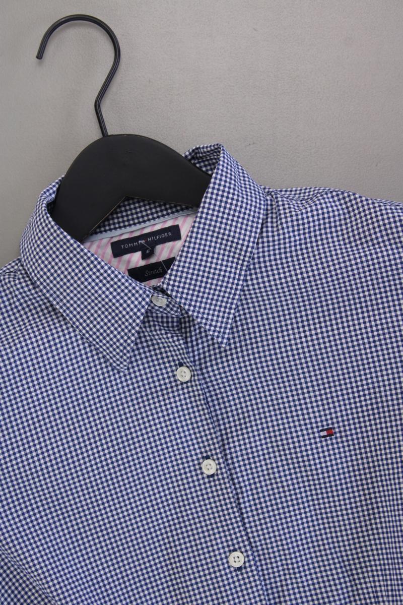 Tommy Hilfiger Karobluse Gr. UK 6 (XS) kariert Langarm blau aus Baumwolle