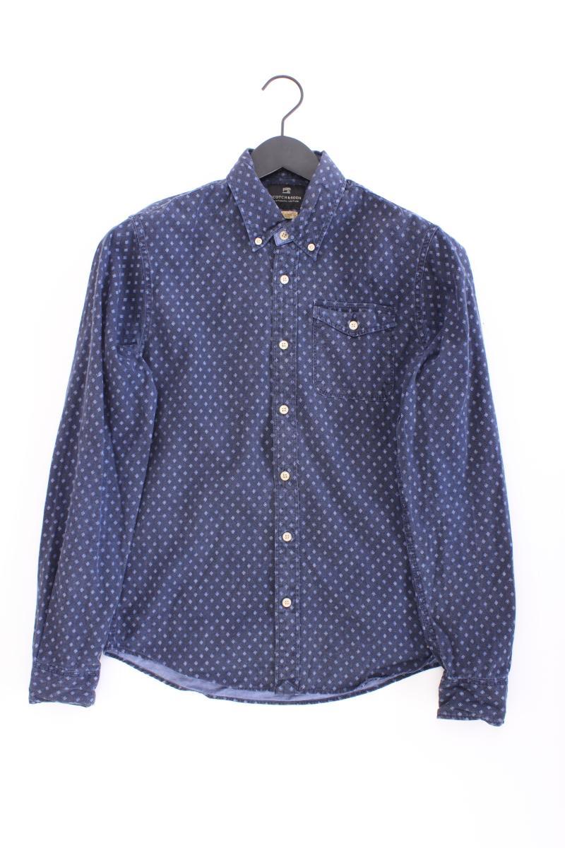 Scotch & Soda Langarmhemd für Herren Gr. S blau aus Baumwolle