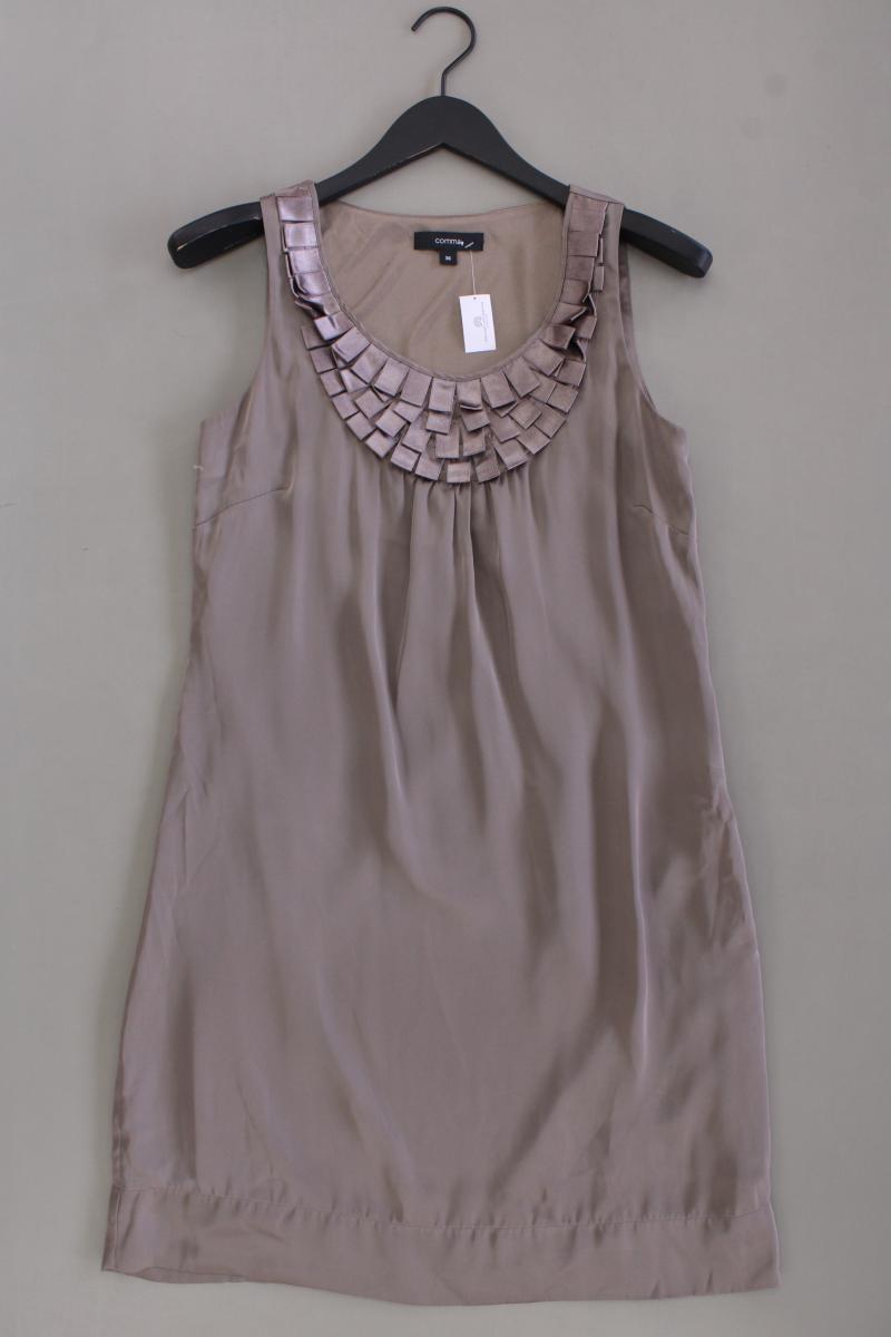 comma, Midikleid Gr. 36 Ärmellos braun aus Polyester