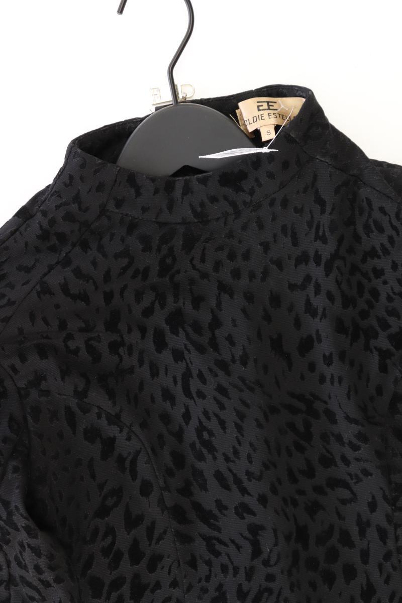 Langarmkleid Gr. S mit Tierdruck schwarz