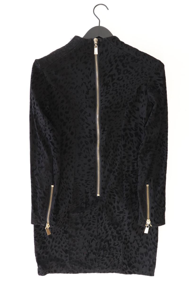 Langarmkleid Gr. S mit Tierdruck schwarz