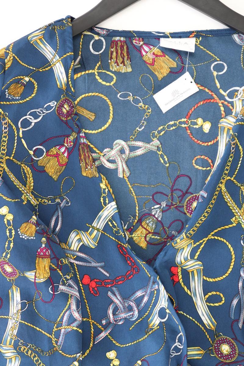 Vila Langarmkleid Gr. 40 neuwertig mit Gürtel blau