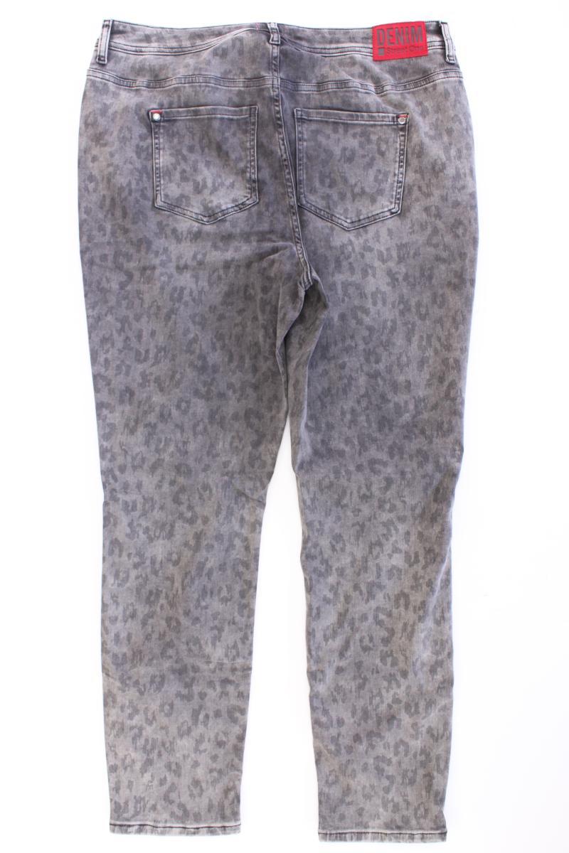 Street One Regular Jeans Gr. 44 mit Tierdruck grau aus Baumwolle