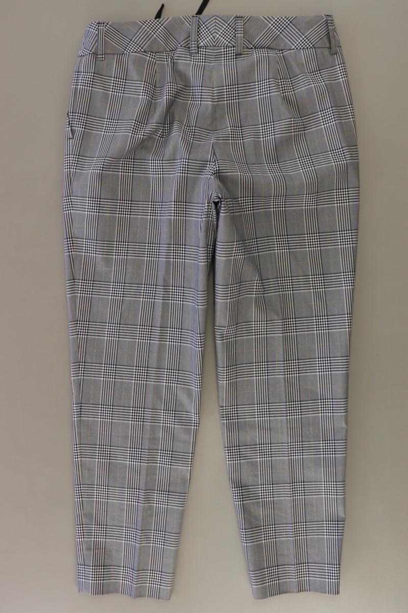 Madeleine Stoffhose Gr. 40 kariert neuwertig grau aus Baumwolle