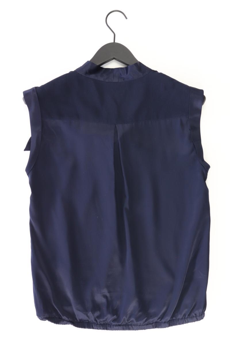Esprit Collection Schluppenbluse Gr. 38 Ärmellos blau aus Polyester