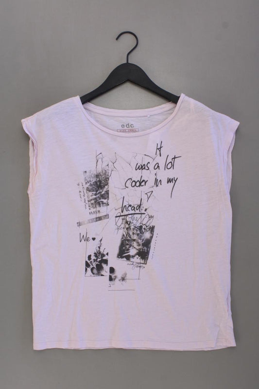 edc by Esprit Printshirt Gr. S Kurzarm rosa aus Baumwolle
