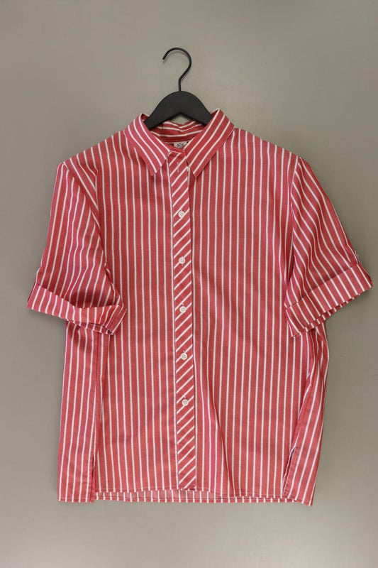 Walbusch Regular Hemd für Herren Gr. 48 gestreift 3/4 Ärmel rot aus Baumwolle