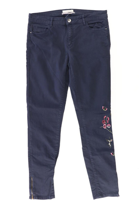 Esprit Skinny Jeans Gr. 38 mit Blumenmuster blau aus Baumwolle