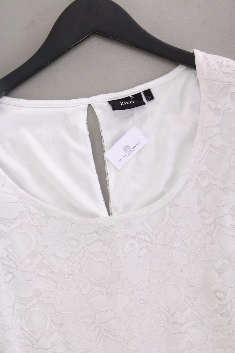 Zizzi T-Shirt Gr. L Kurzarm weiß aus Polyamid