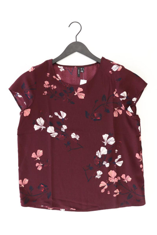 Vero Moda Kurzarmbluse Gr. M mit Blumenmuster lila aus Polyester