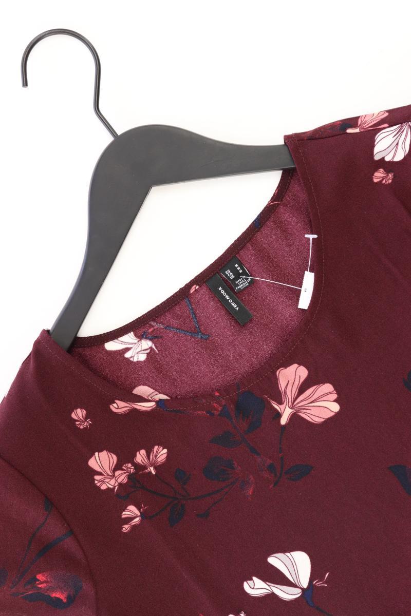 Vero Moda Kurzarmbluse Gr. M mit Blumenmuster lila aus Polyester
