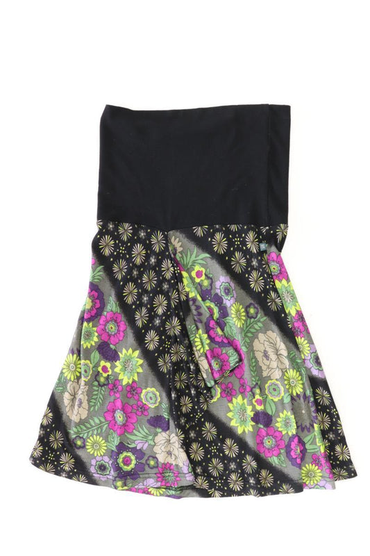 DEPT. Stretchrock Gr. S mit Blumenmuster schwarz