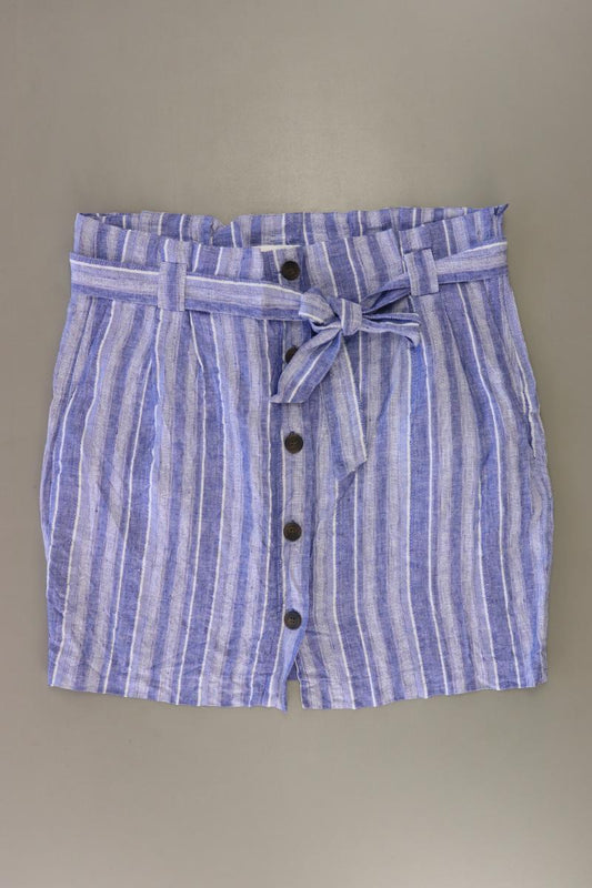 H&M Leinenrock Gr. 46 blau