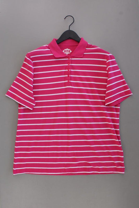 Adagio Poloshirt Gr. 42 gestreift Kurzarm pink aus Baumwolle