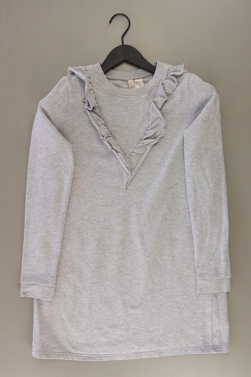 H&M Winterkleid Gr. XS Langarm grau aus Baumwolle