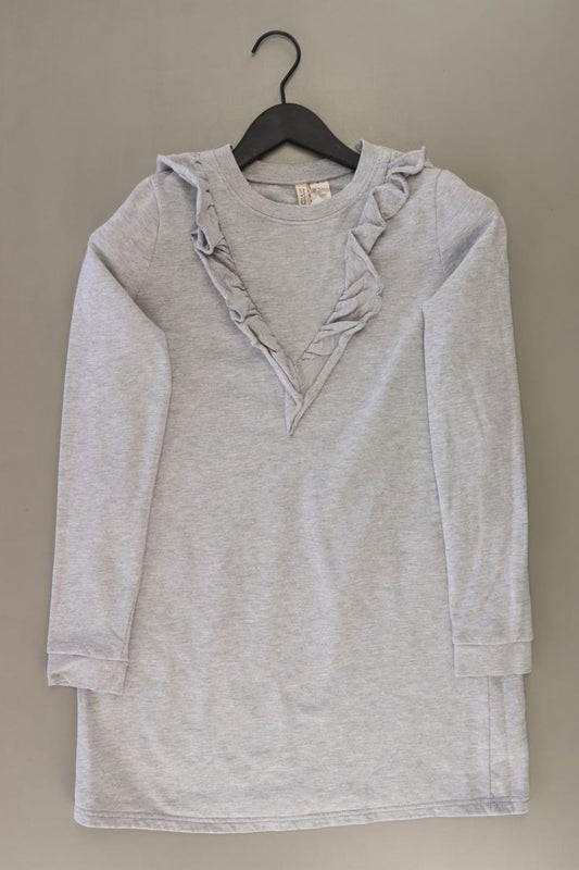 H&M Winterkleid Gr. XS Langarm grau aus Baumwolle