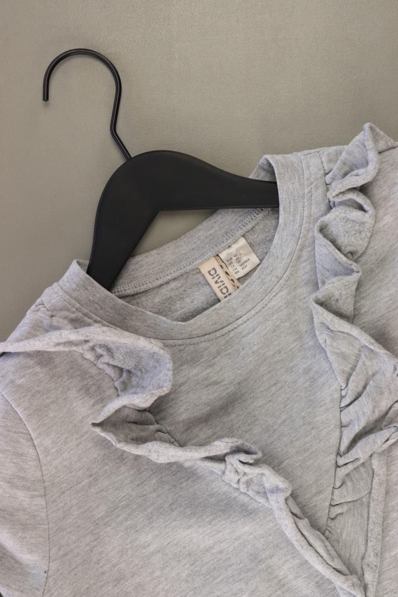 H&M Winterkleid Gr. XS Langarm grau aus Baumwolle