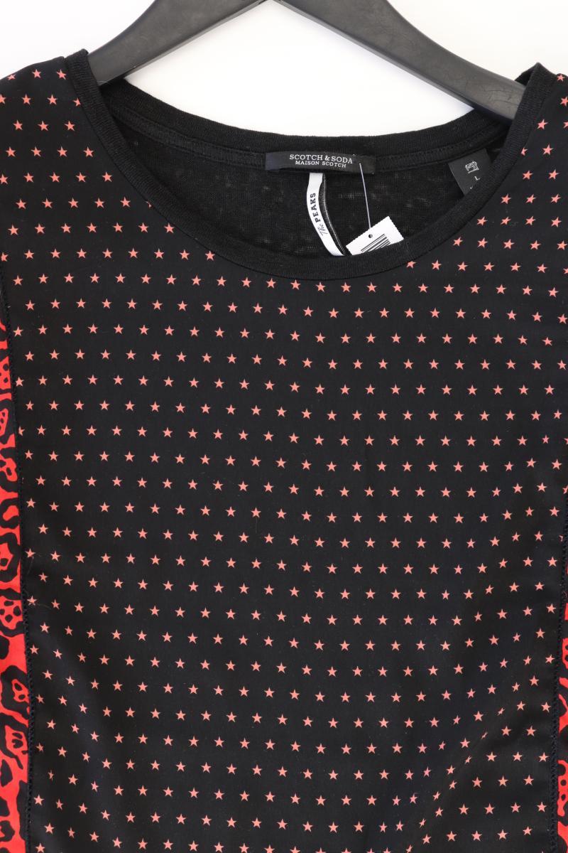 Scotch & Soda Kurzarmbluse Gr. L schwarz aus Viskose