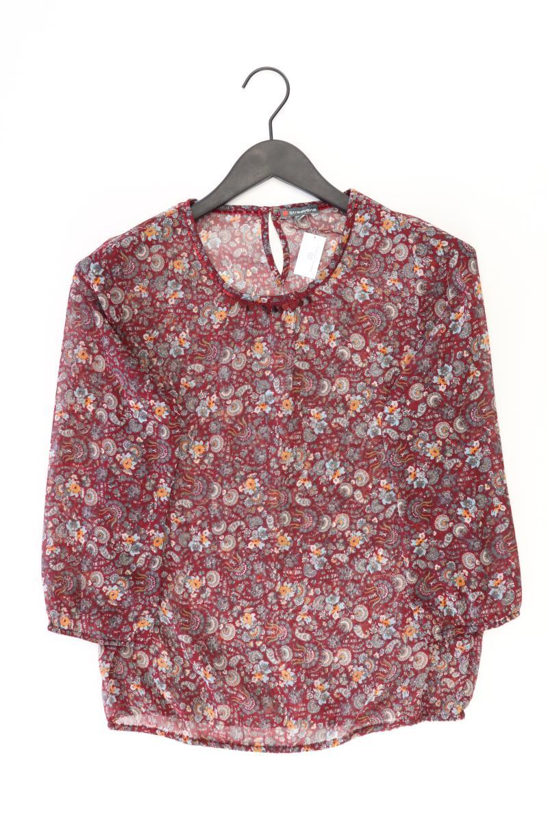 Street One Regular Bluse Gr. 36 mit Blumenmuster 3/4 Ärmel rot aus Polyester