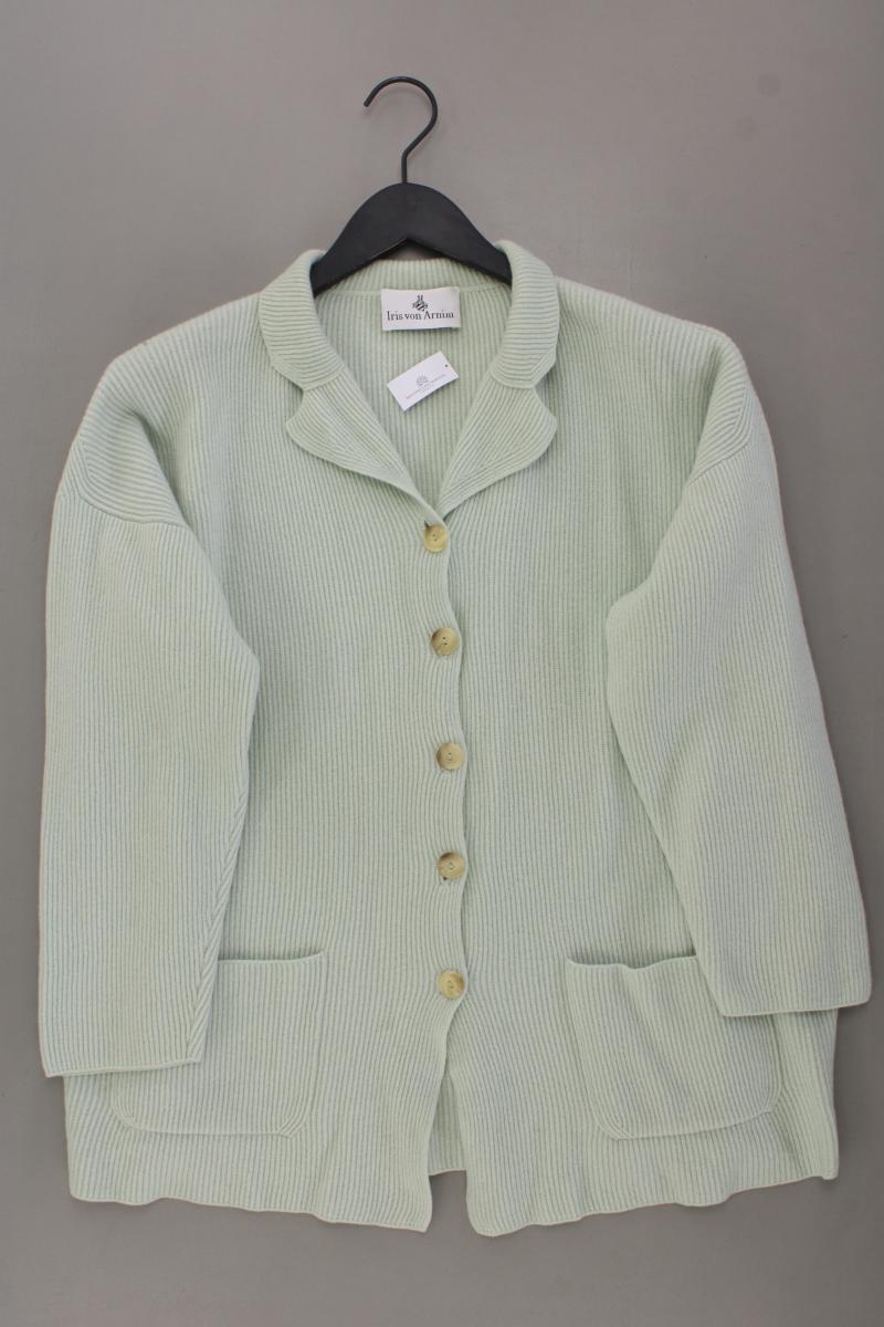 Iris von Armin Strickjacke aus Kaschmir Gr. 44 neuwertig Langarm grün