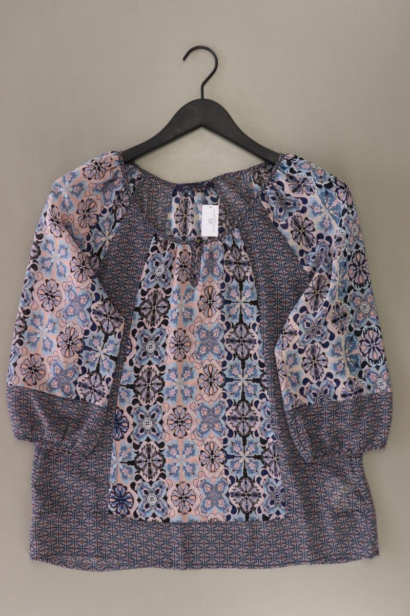 M&S Regular Bluse Gr. 40 3/4 Ärmel blau aus Polyester