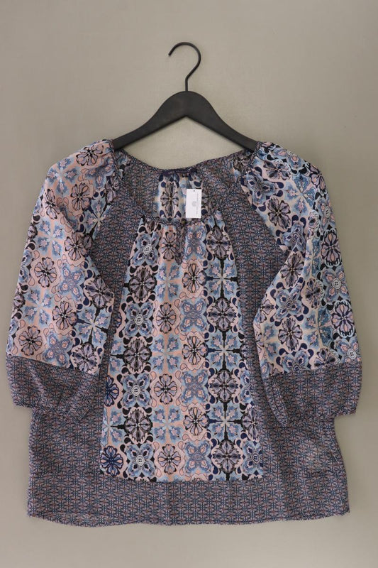 M&S Regular Bluse Gr. 40 3/4 Ärmel blau aus Polyester