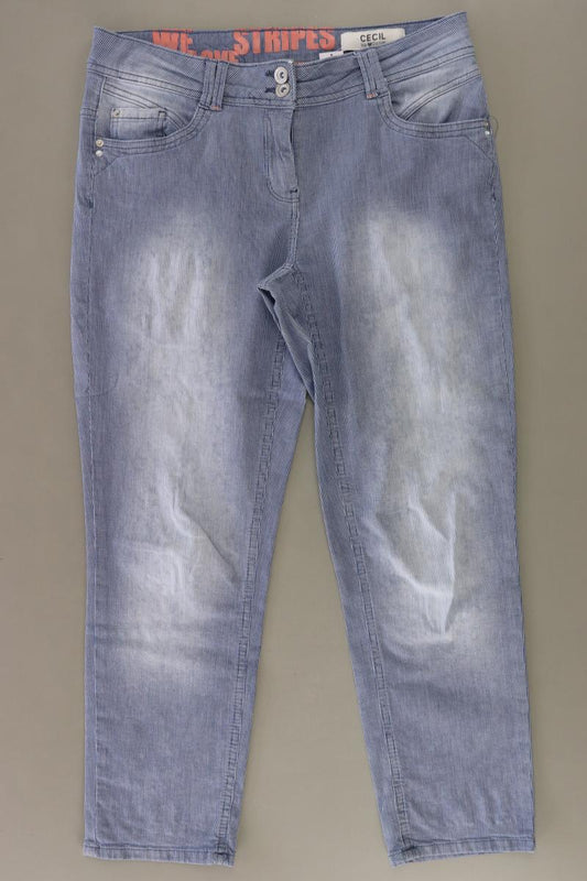 Cecil Straight Jeans Gr. W27 gestreift blau aus Baumwolle