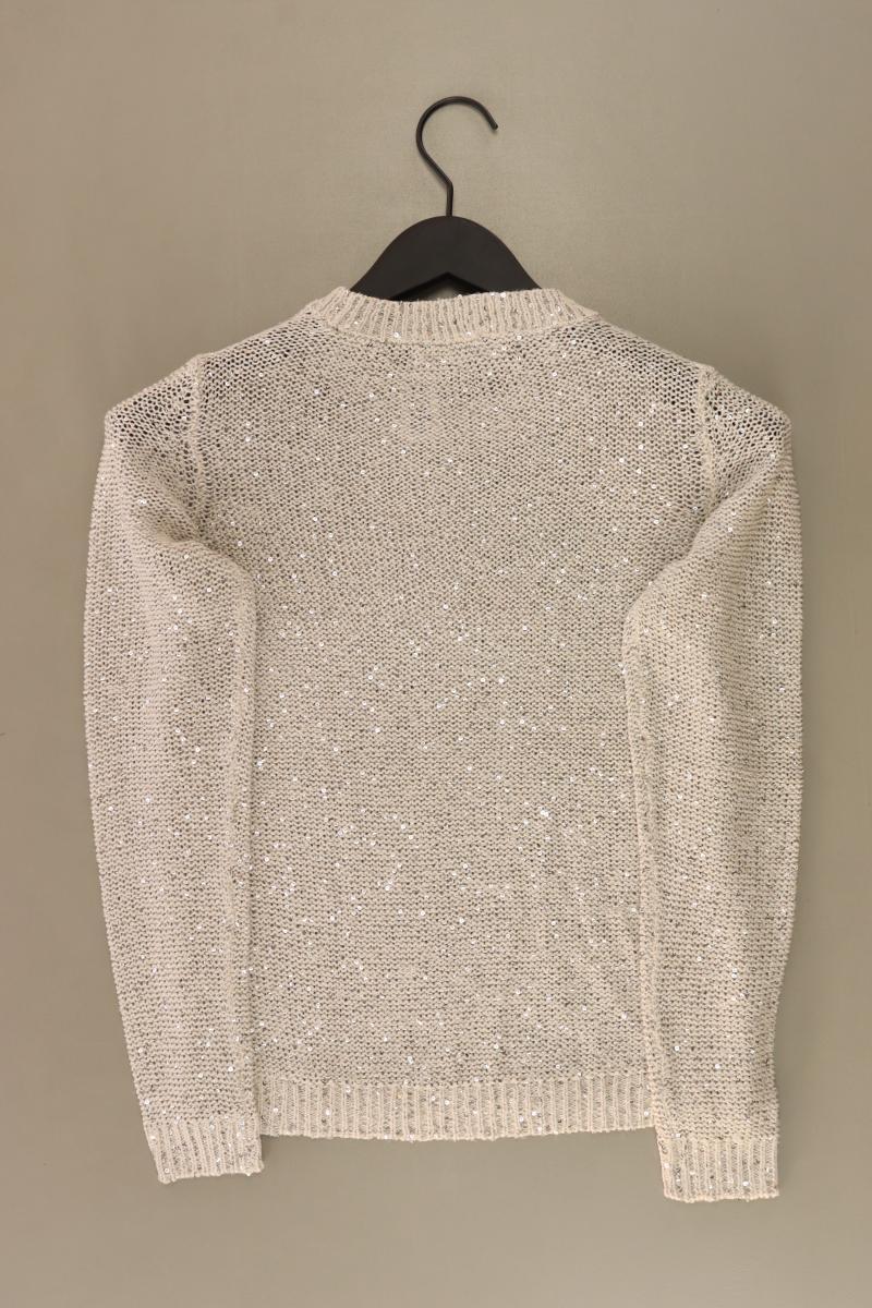 Vero Moda Grobstrickpullover Gr. XS neuwertig mit Pailletten silber