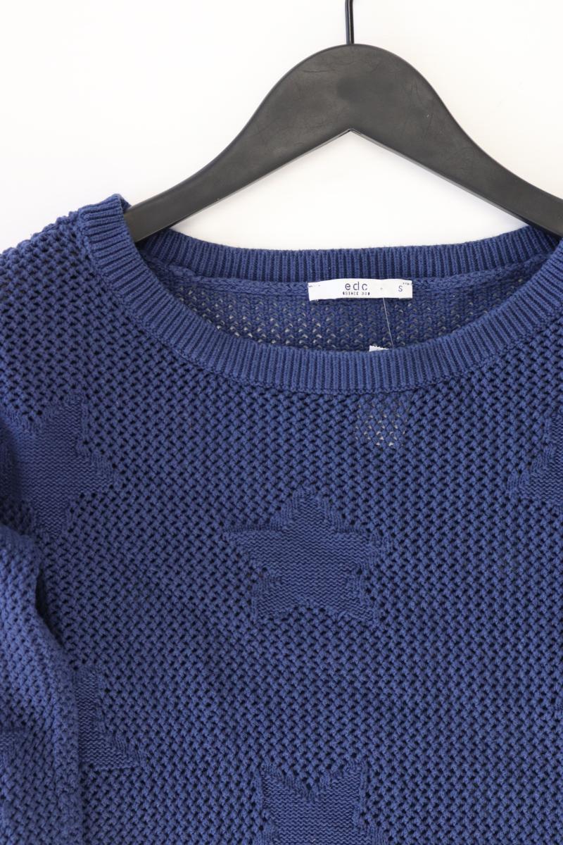 edc by Esprit Grobstrickpullover Gr. S blau aus Baumwolle