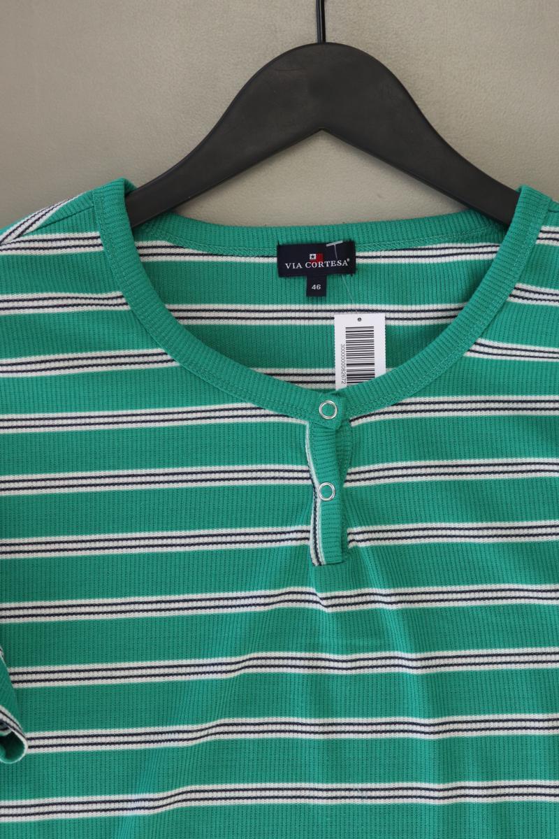 Via Cortesa Ringelshirt Gr. 46 gestreift Kurzarm grün
